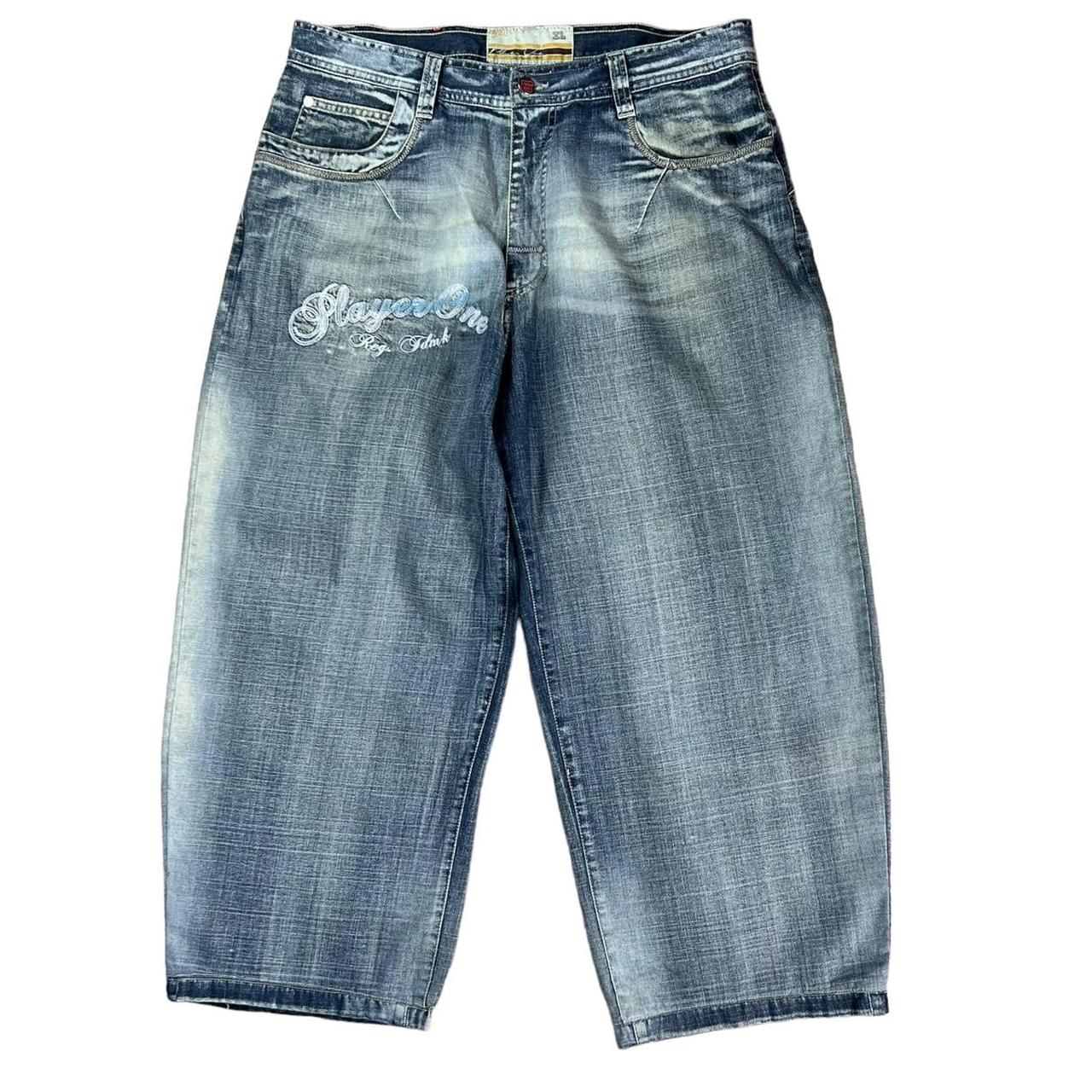 PLAYER ONE HIPHOP BAGGY JORTS Y2K 2000S RAP SKATER | Depop