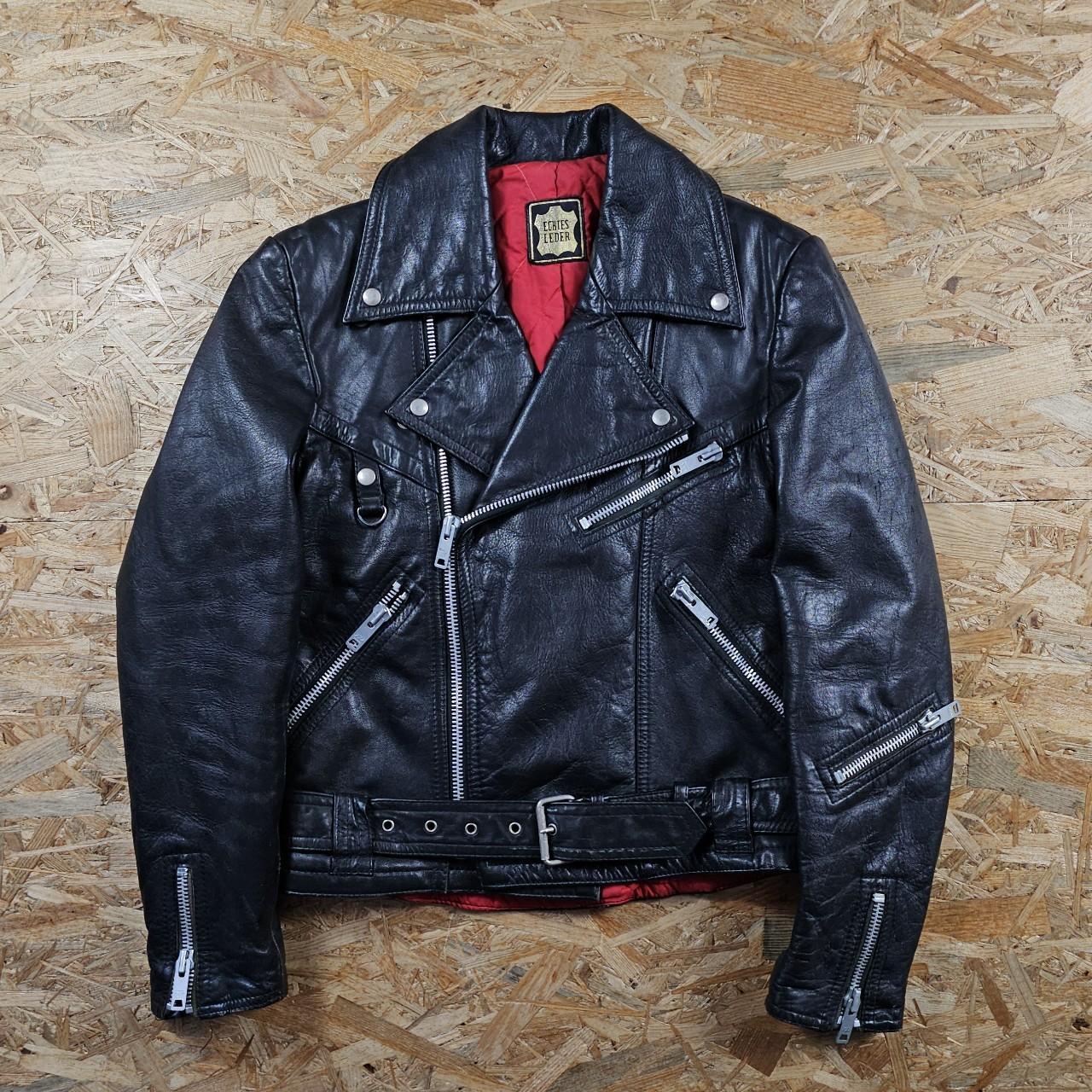 VINTAGE LEATHER BIKER MOTORCYCLE JACKET RAVE PUNK | Depop