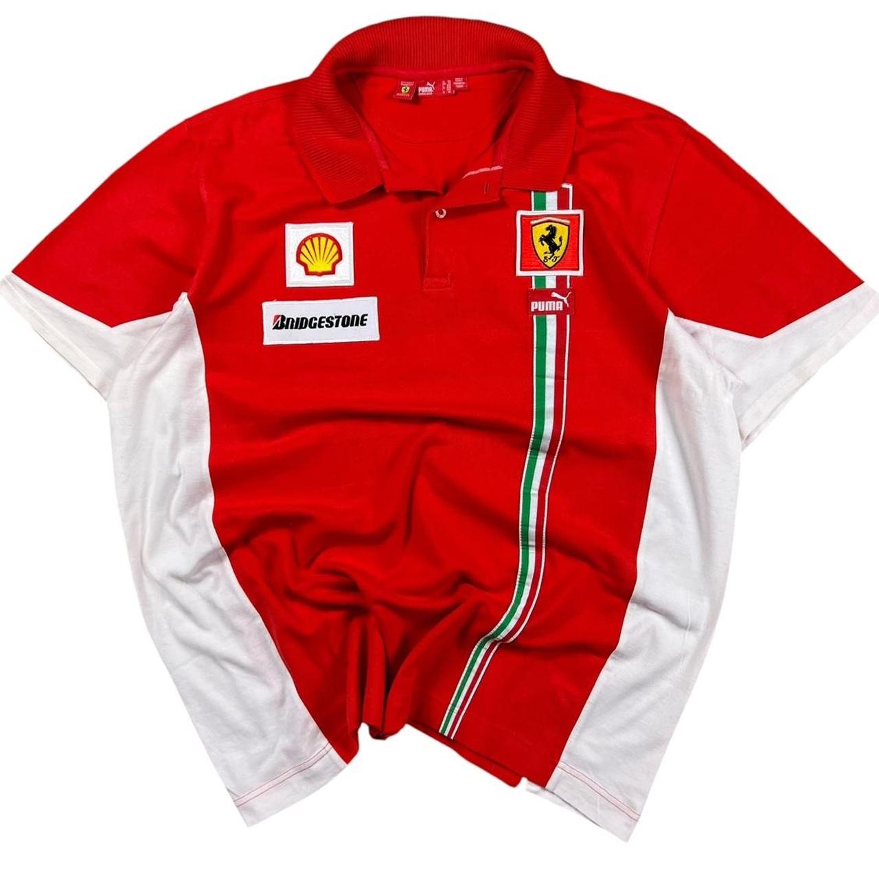 PUMA FERRARI POLO SHIRT RACING VINTAGE SKATER Y2K. Depop