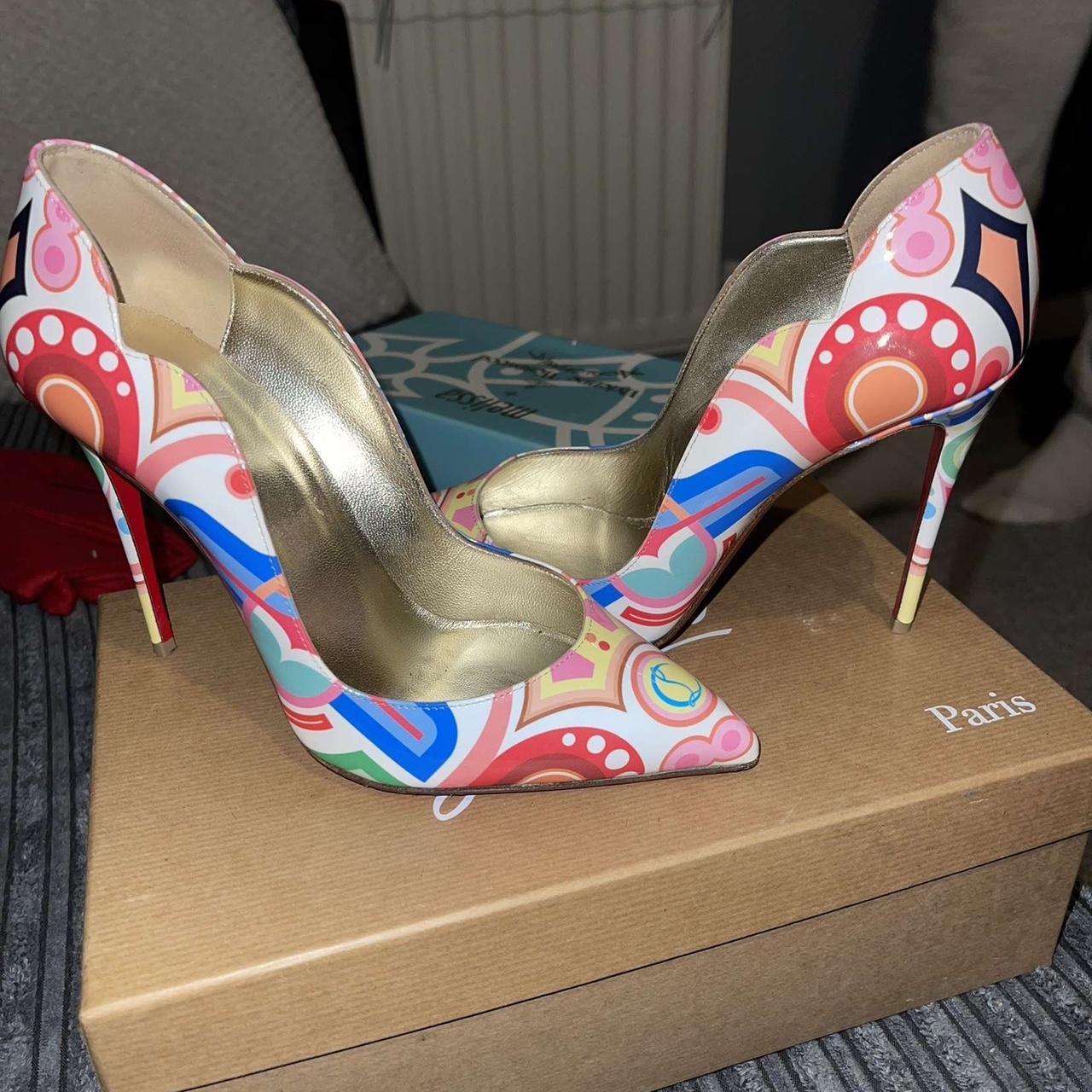 GENUINE Christian louboutin heels. Worn once,... - Depop