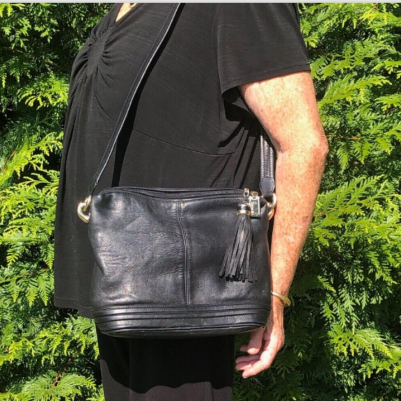 Tignanello Black Leather good Shoulder Bag