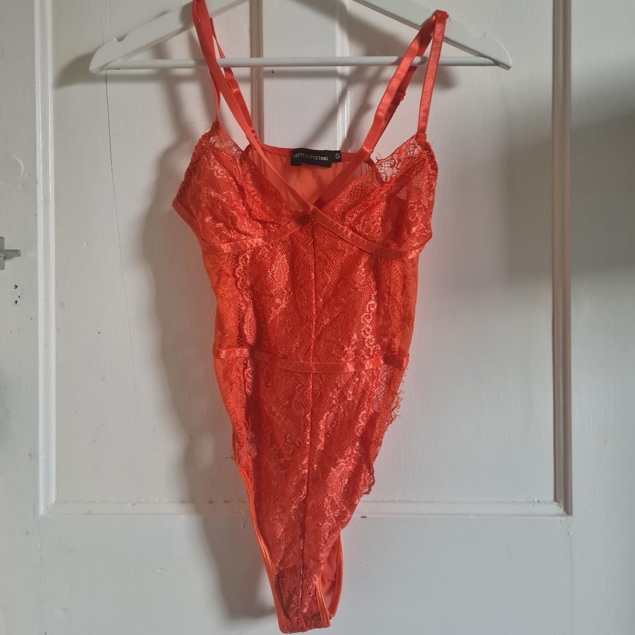 Sexy Lace orange bodysuit 🍊 Originally from Pretty... Depop