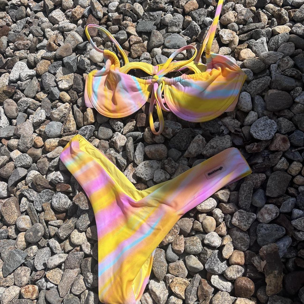 blackbough swim set high cut thong bottom and tie... Depop