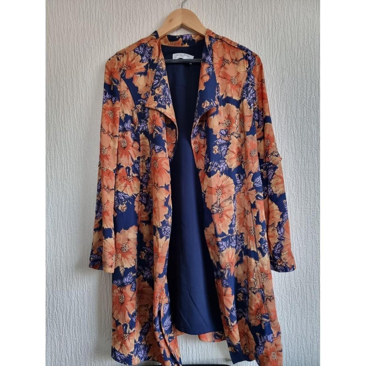 Aritzia Babaton Quincey Flowy Printed Trench Coat Starboard Floral XXS Women’s selling