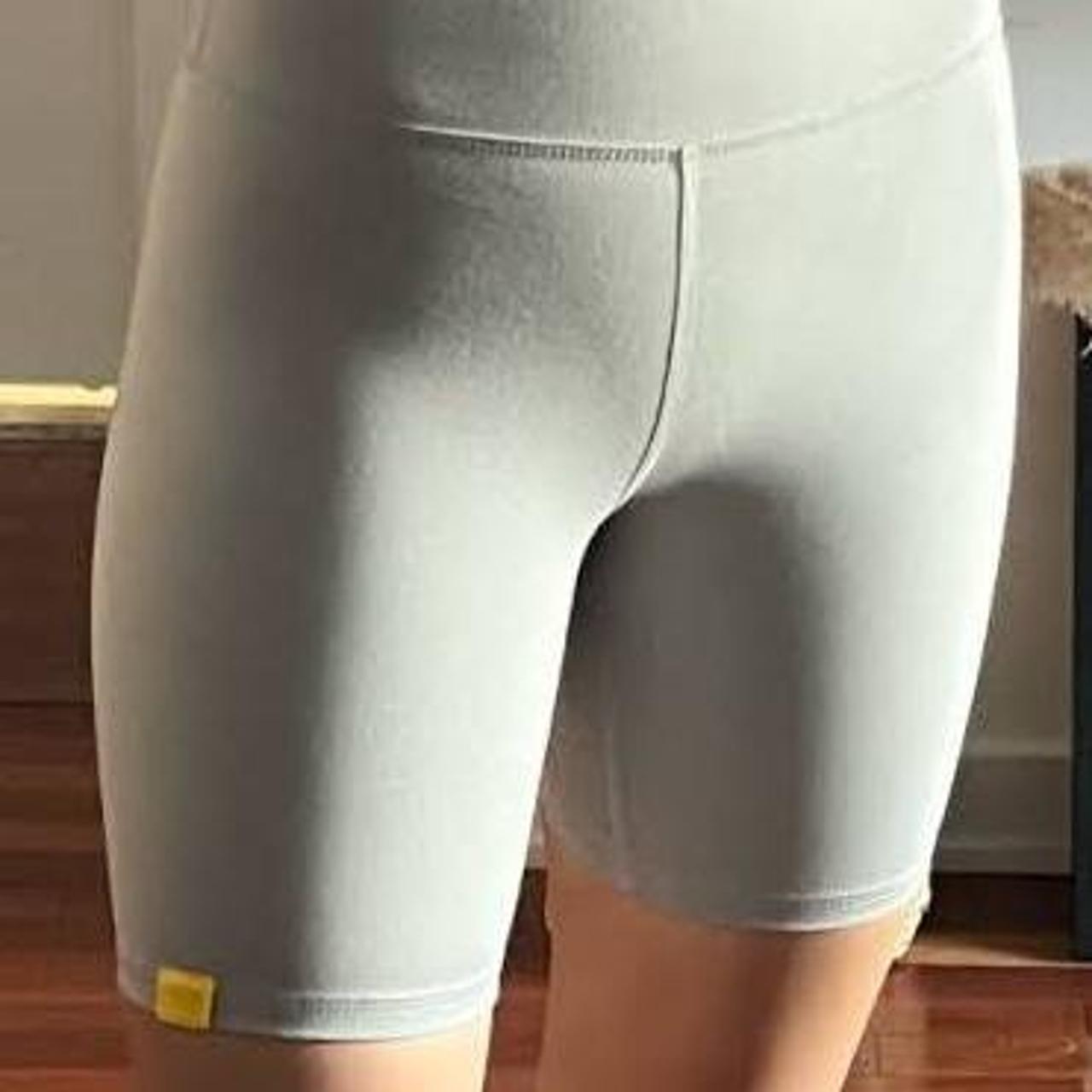 yellow biker shorts set