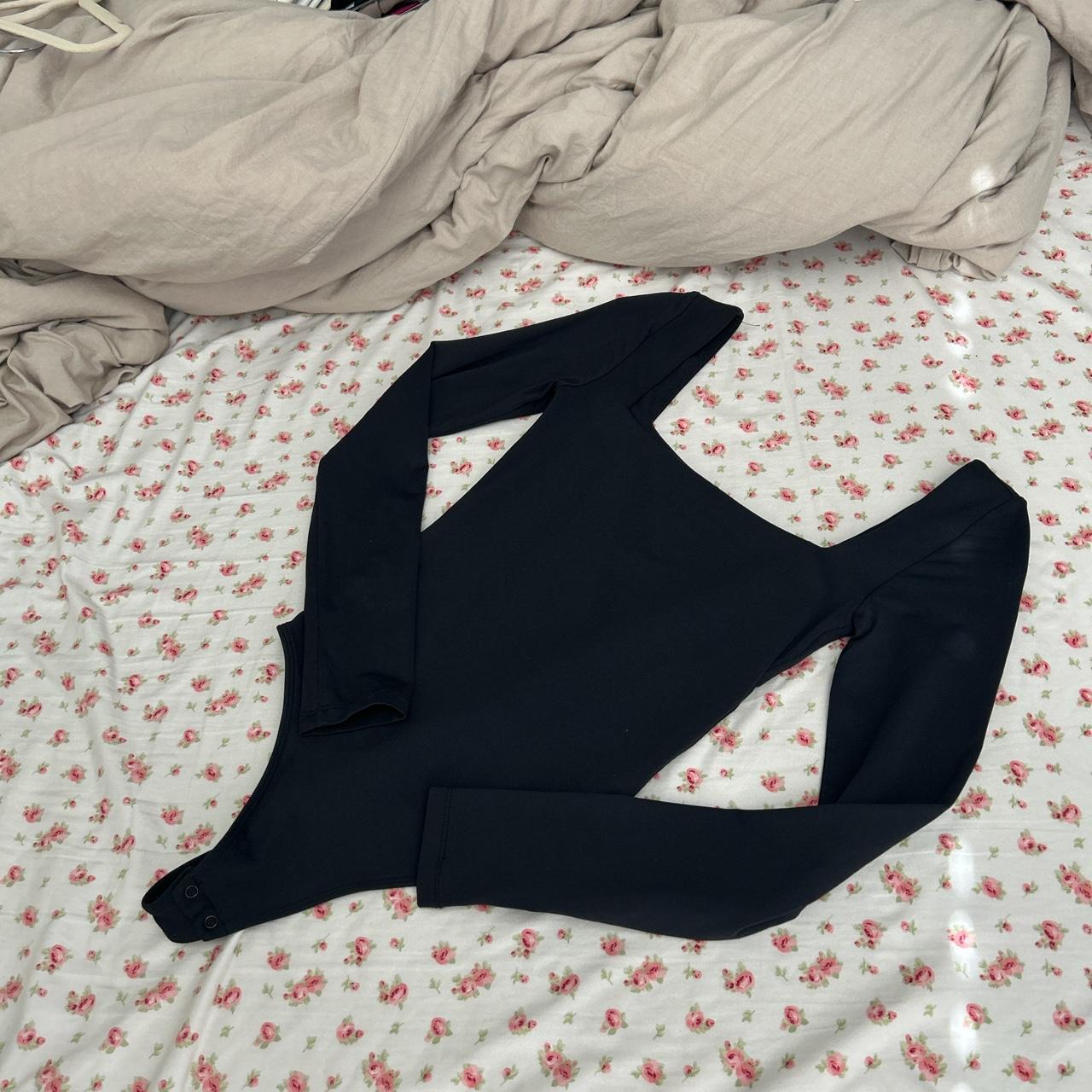 Aritzia Women's Black Bodysuit Depop