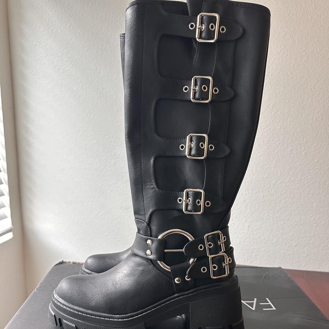 Fashion Nova Moto Boots True to size - Depop