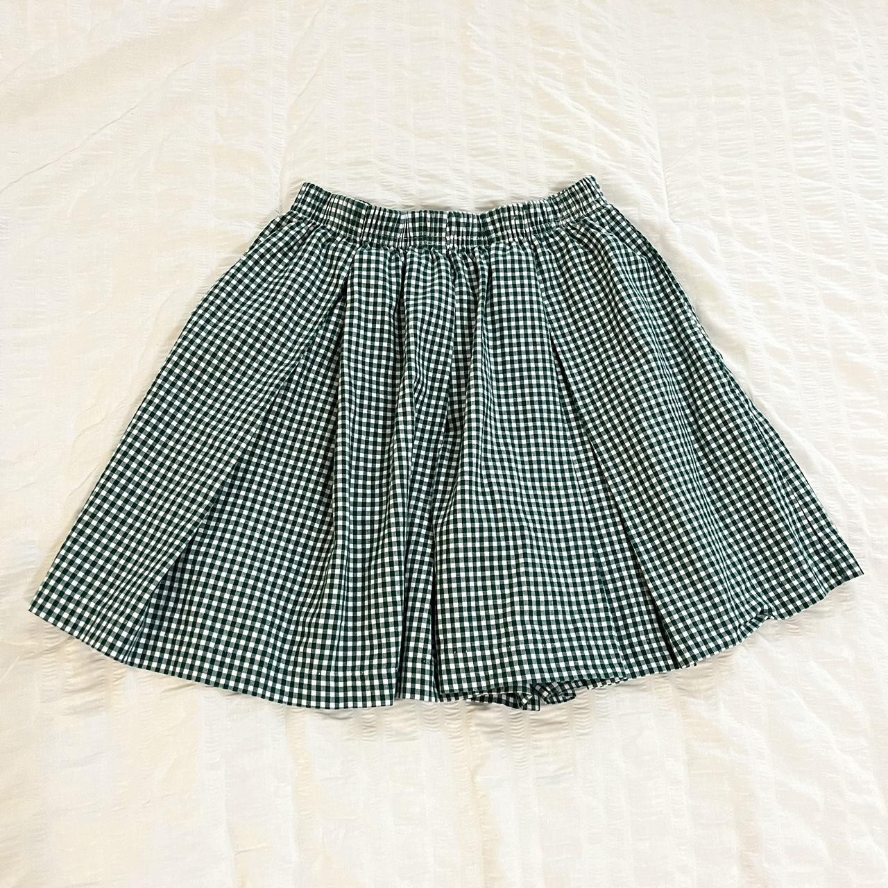 Women's Green and White Shorts | Depop