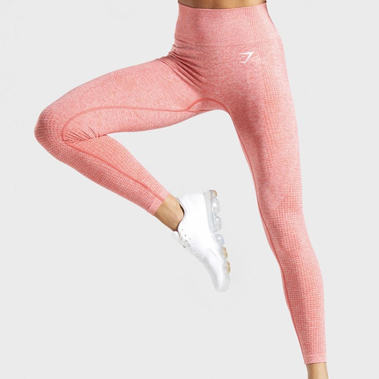 Gymshark vital seamless leggings in pink marl. - Depop