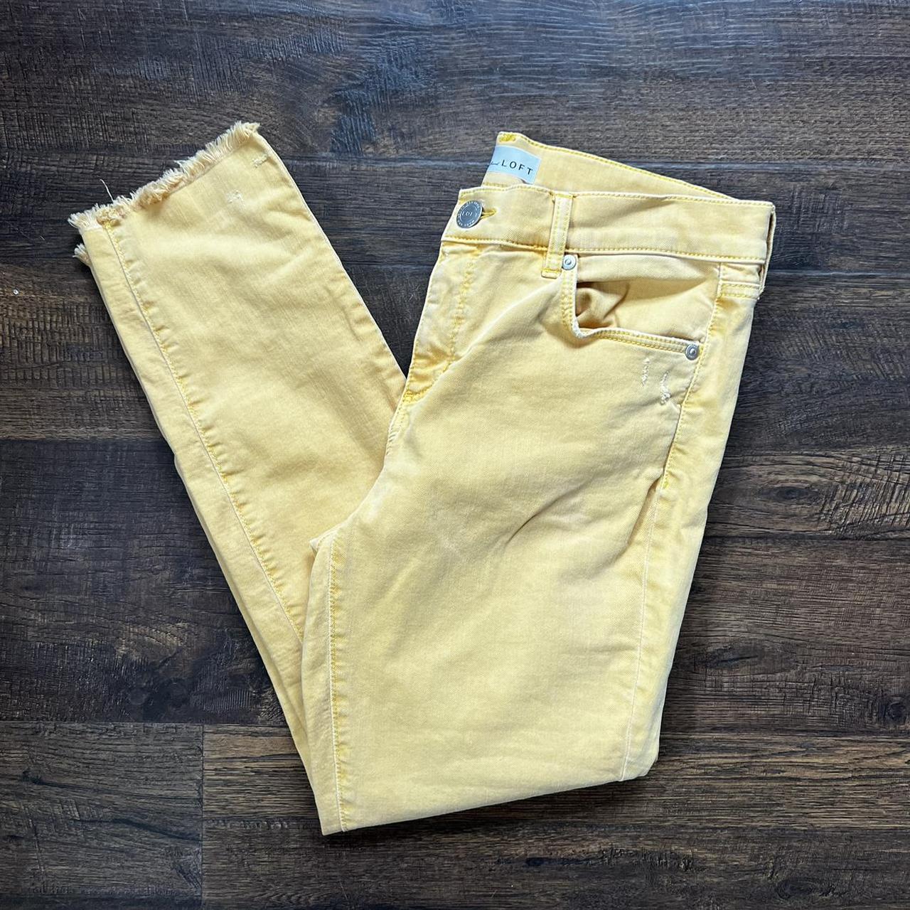 Loft store yellow jeans