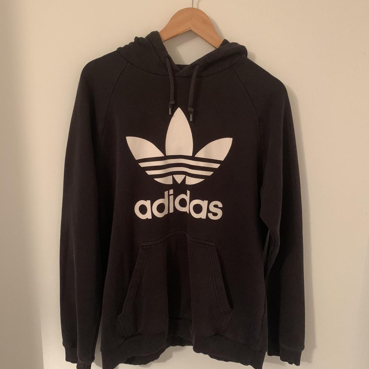 Adidas Men's Black Hoodie | Depop