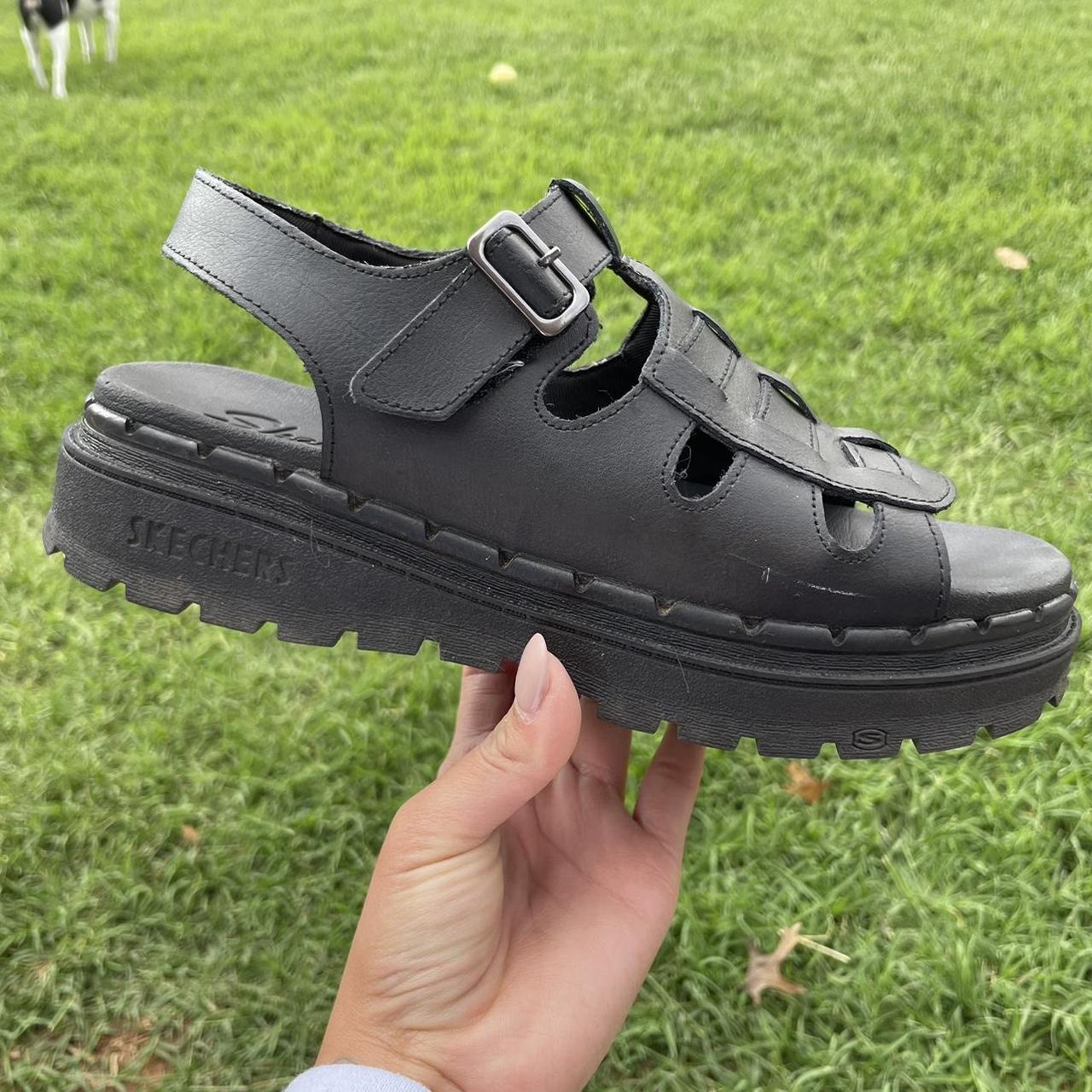 Skechers Black Sandals | Depop