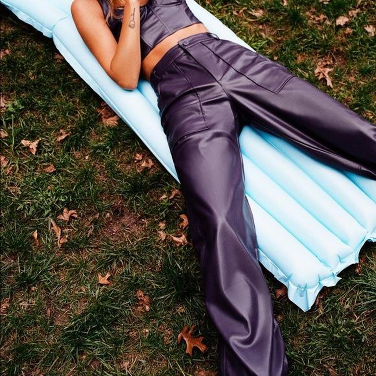 Zara Women's Purple Trousers Depop