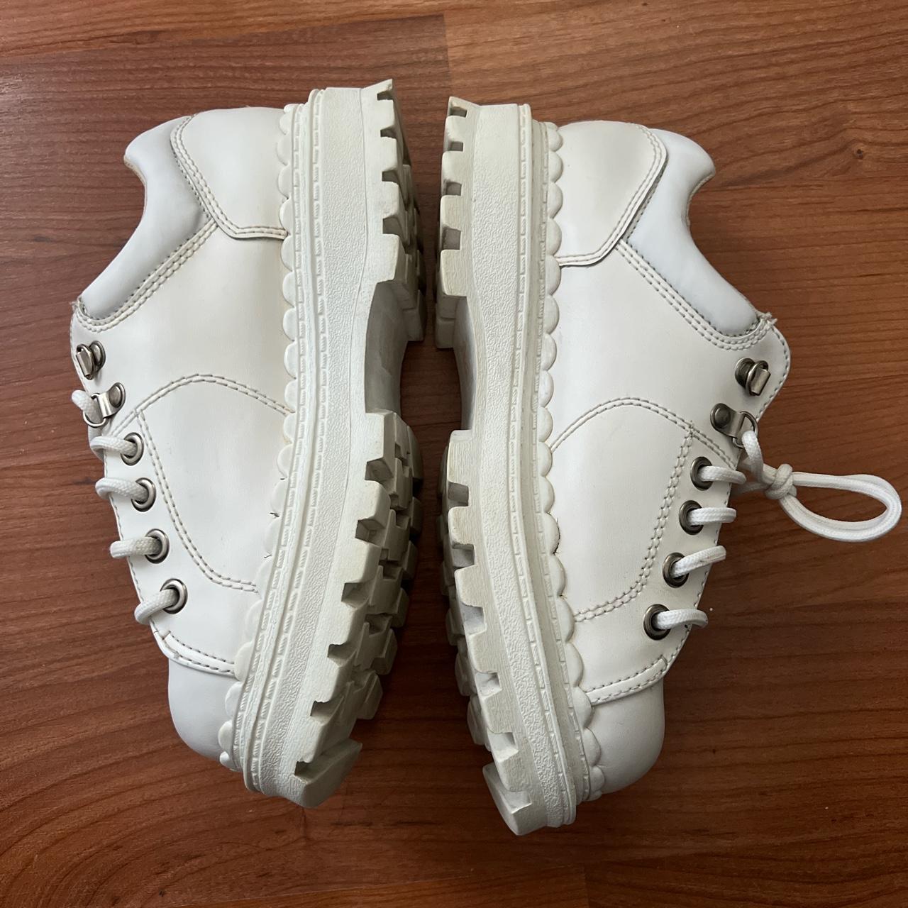 Vintage 90's White/gray Leather Platform Sneakers -  Canada