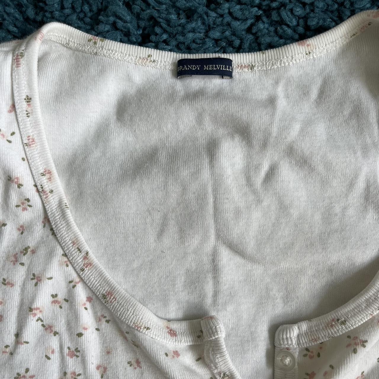 Brandy Melville floral top #brandy #croptop... - Depop