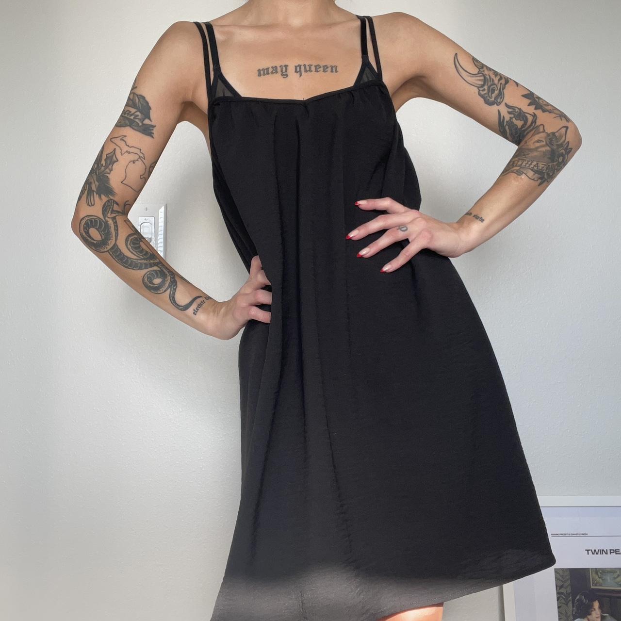 Black Babydoll Dress. I always styled with a mesh... - Depop