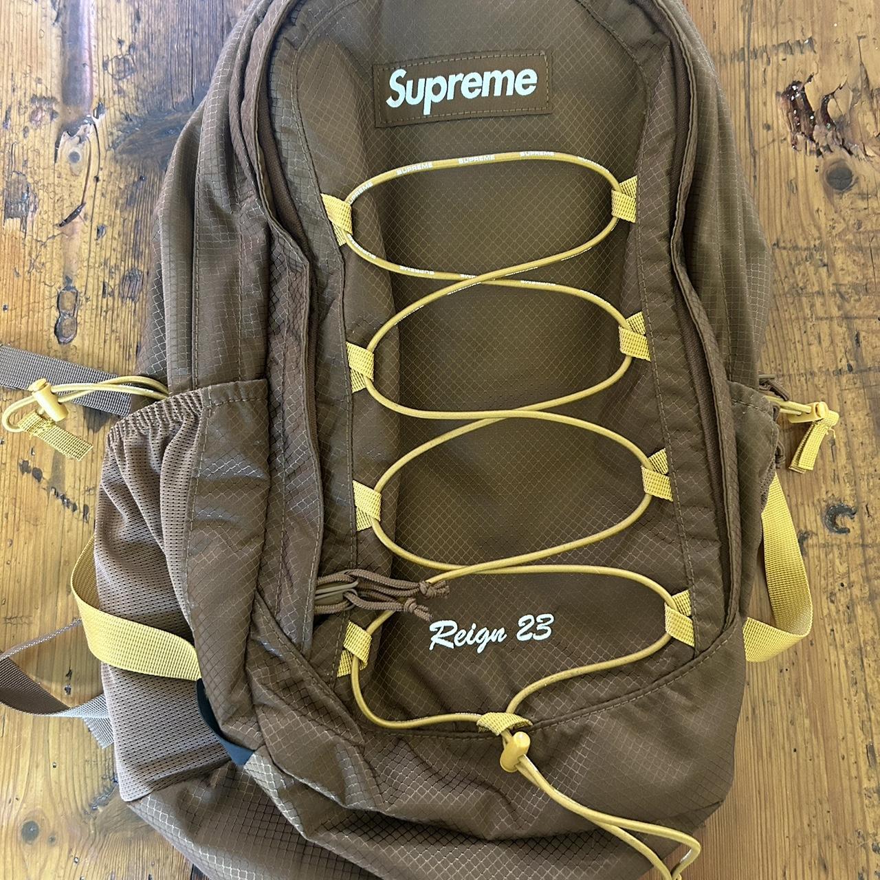 supreme s22 reign 23 backpack in brown like new | Depop