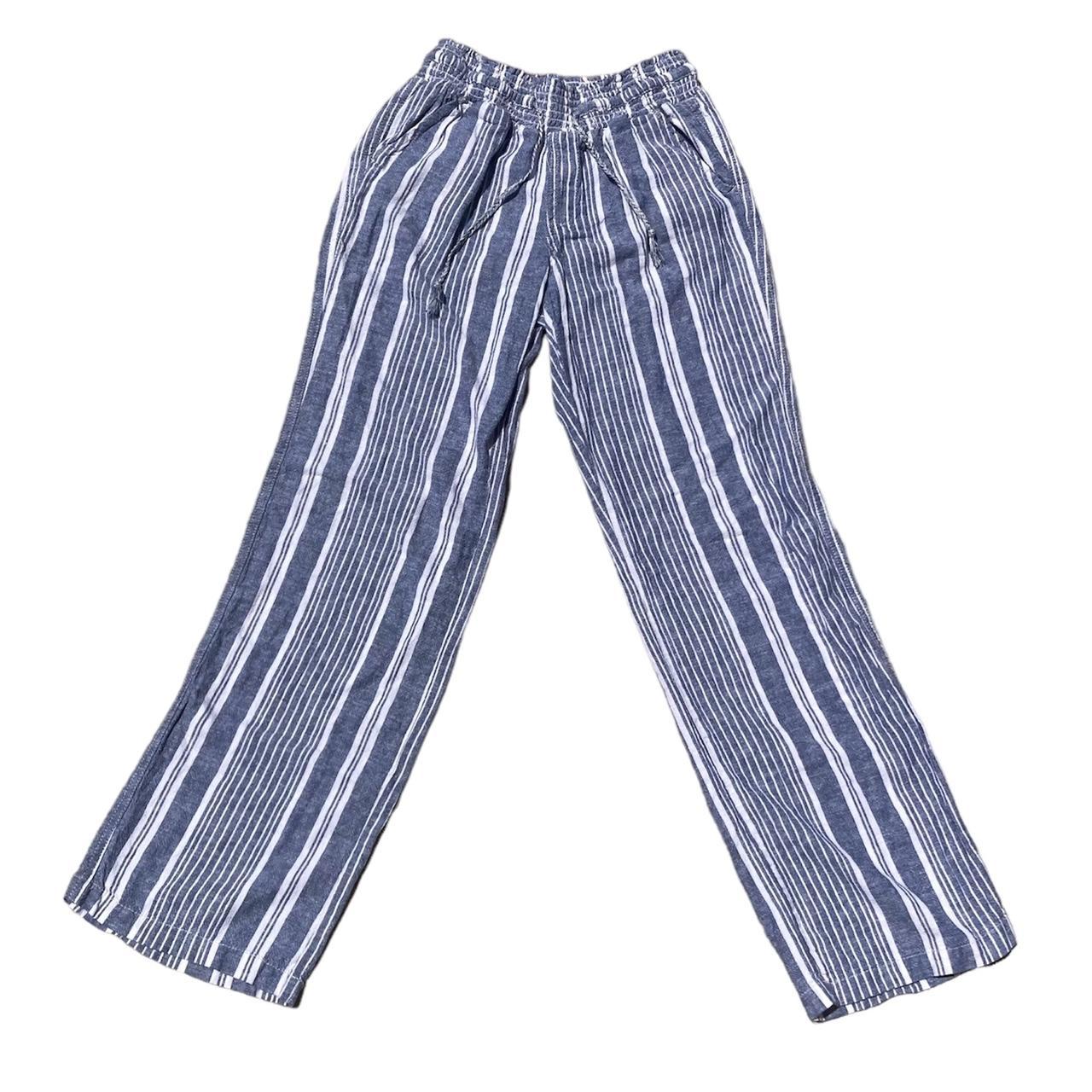 American Heritage Textiles Women's Blue and White Trousers (2)