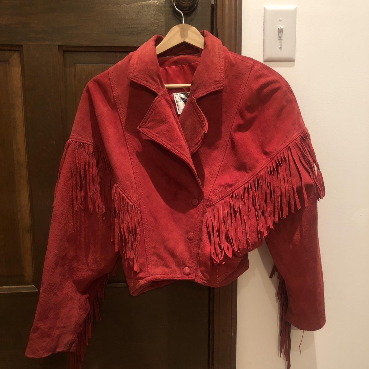 VINTAGE 80's / 70's LEATHER FRINGE JACKET, AWESOME... - Depop