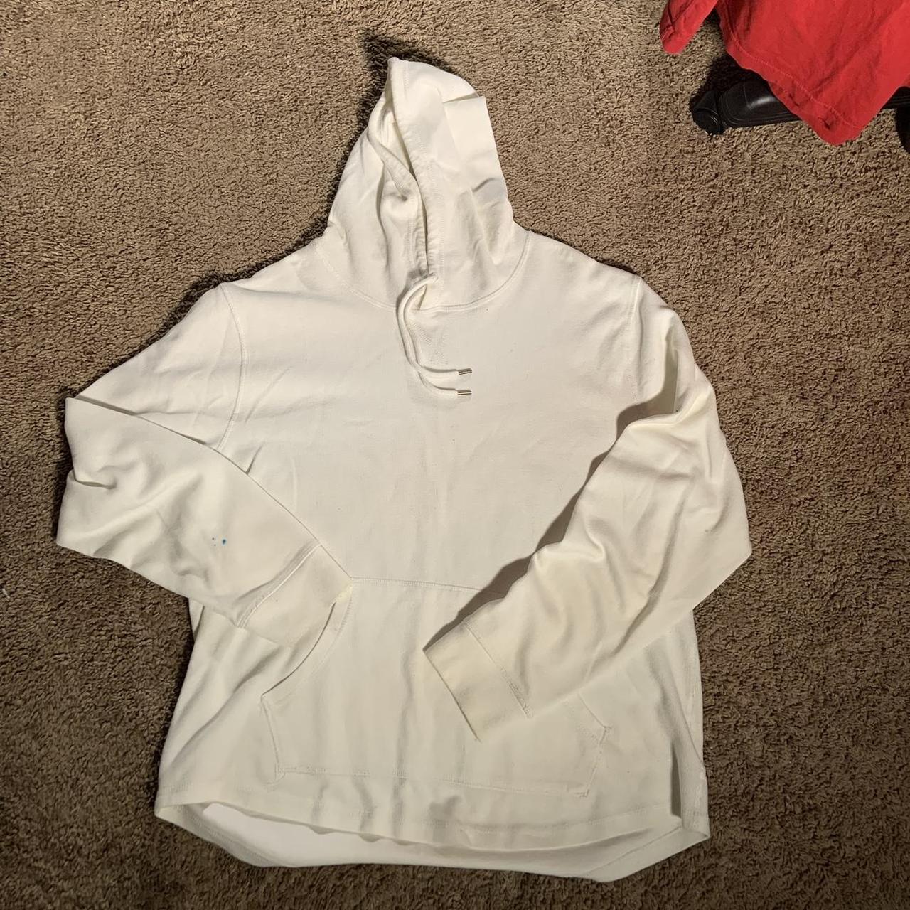 Levi’s Hoodie Size: XL Color: Cream Stain on right... - Depop