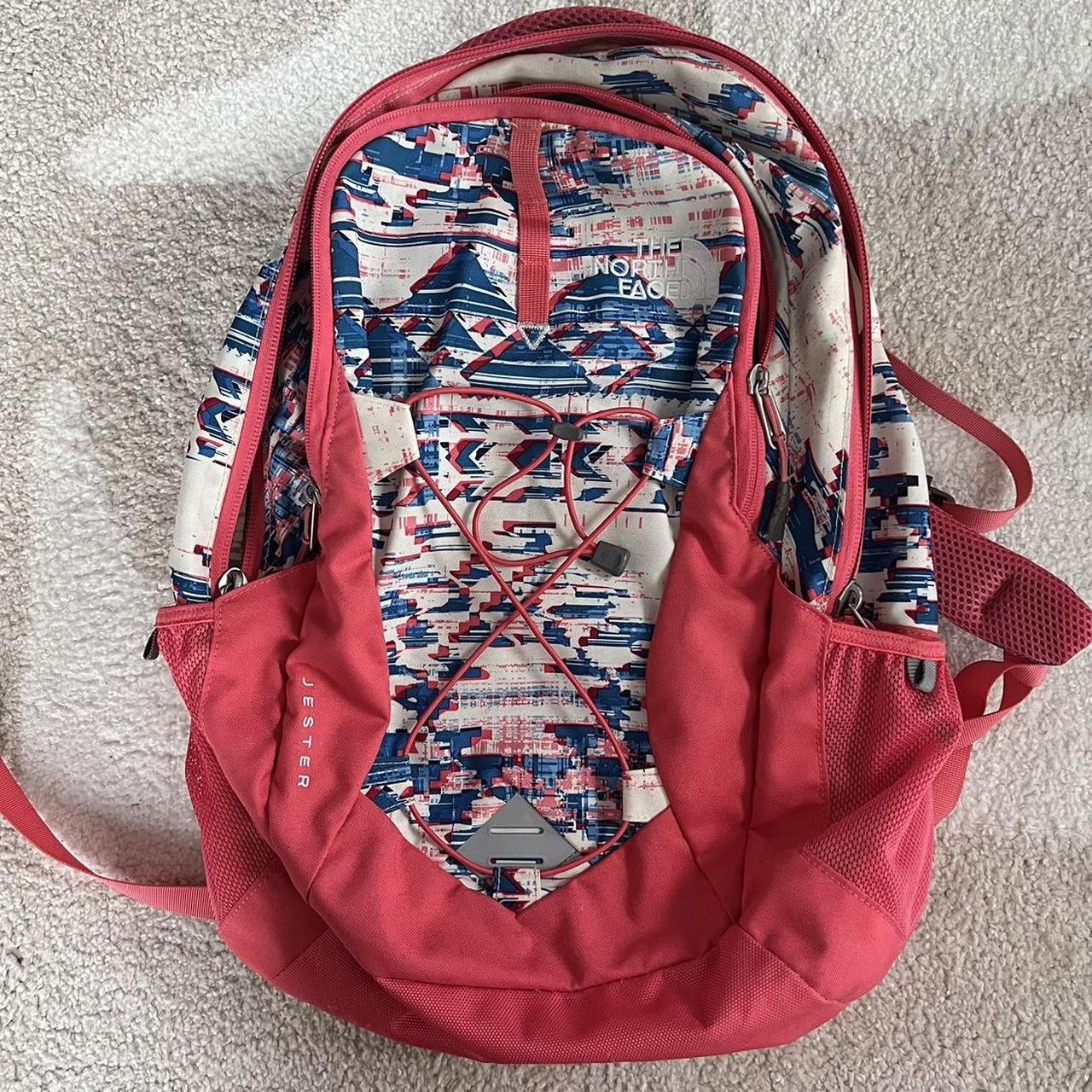 north face pink backpack