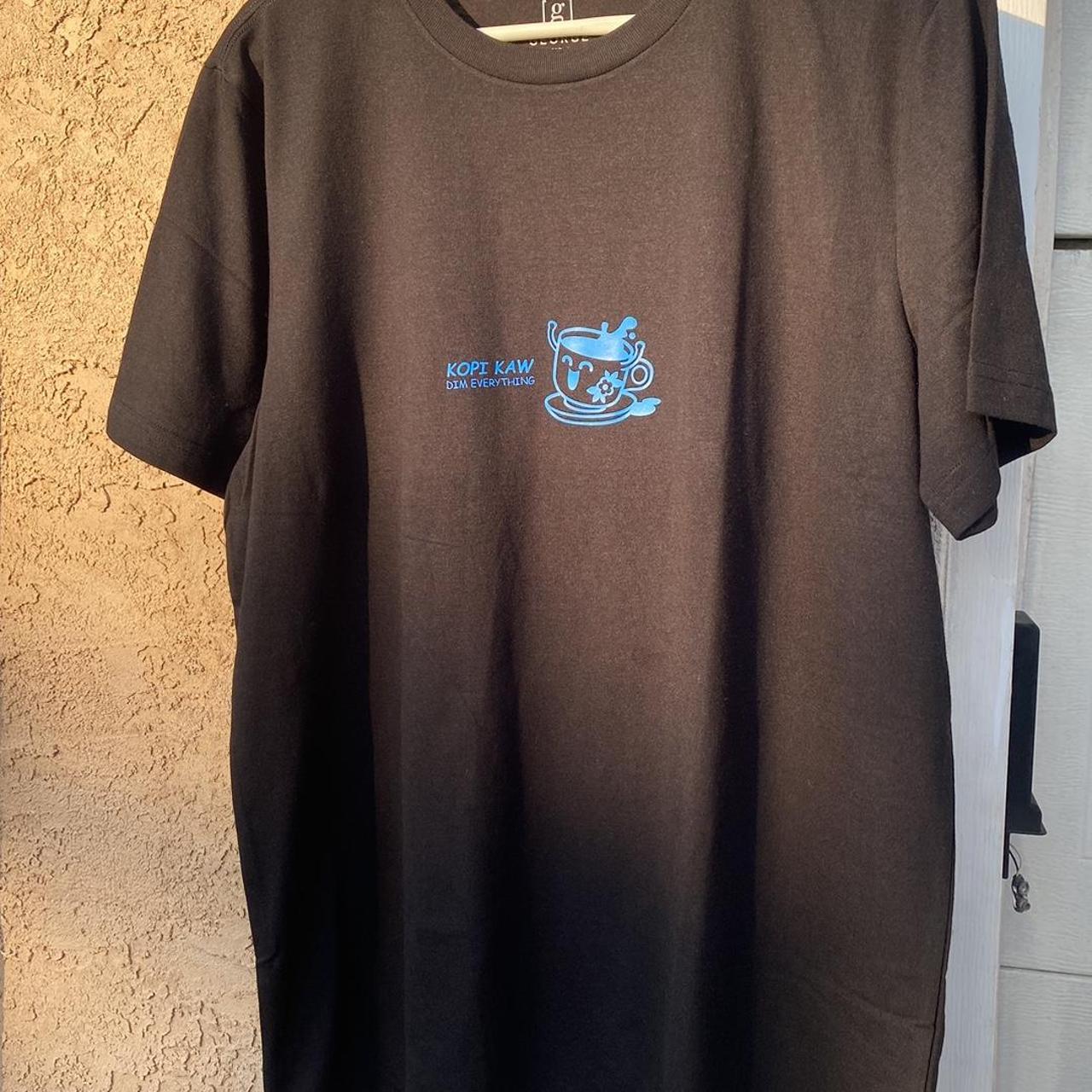 Men's Black and Blue Tshirt Depop