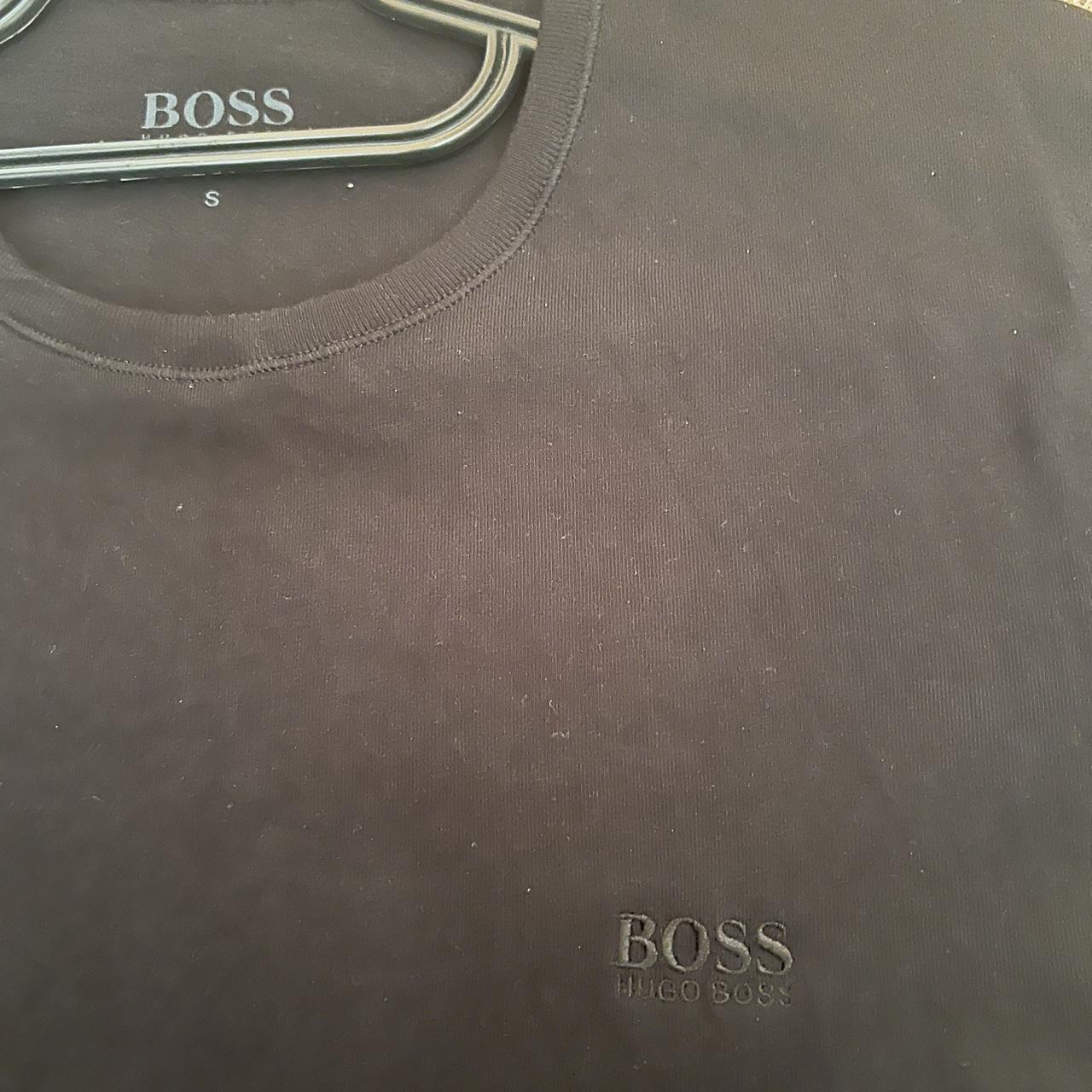 Hugo Boss Men's Black T-shirt | Depop