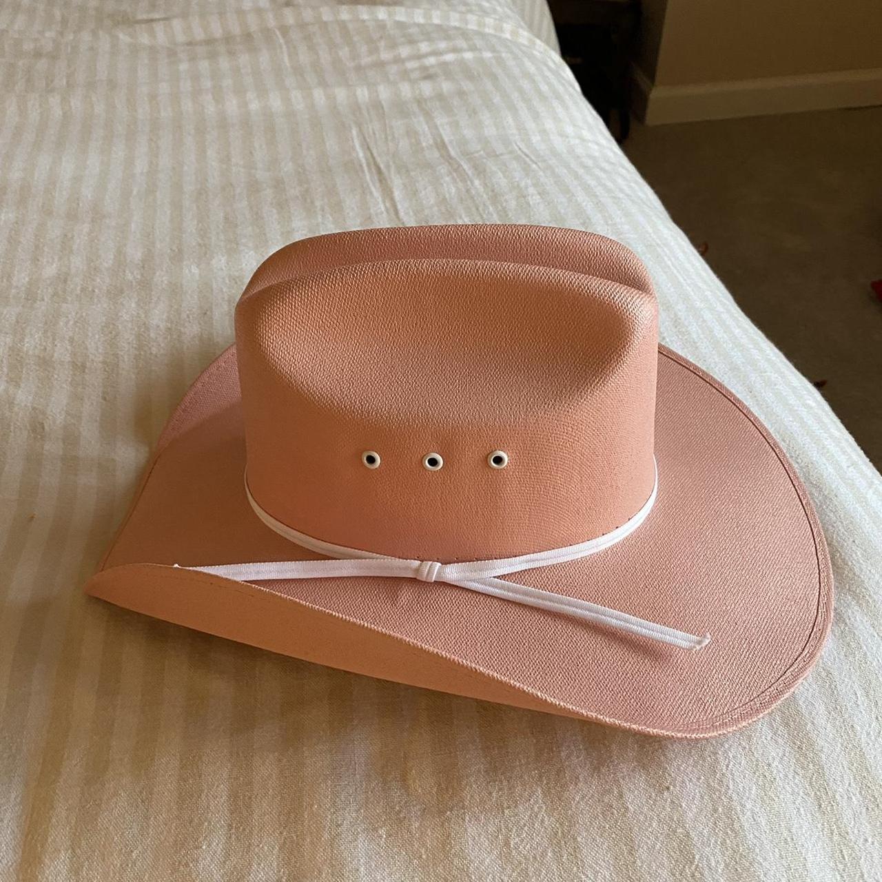 Pink and White Hat Depop