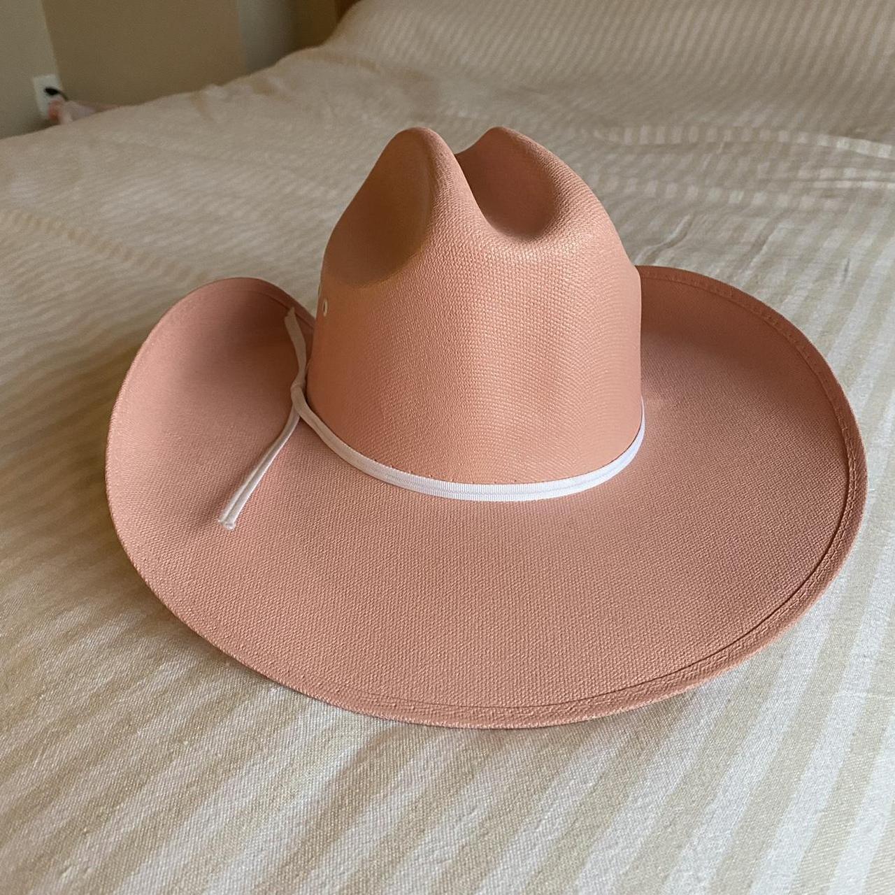 Pink and White Hat Depop