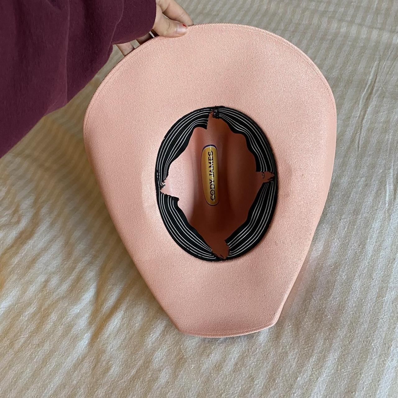 Pink and White Hat Depop