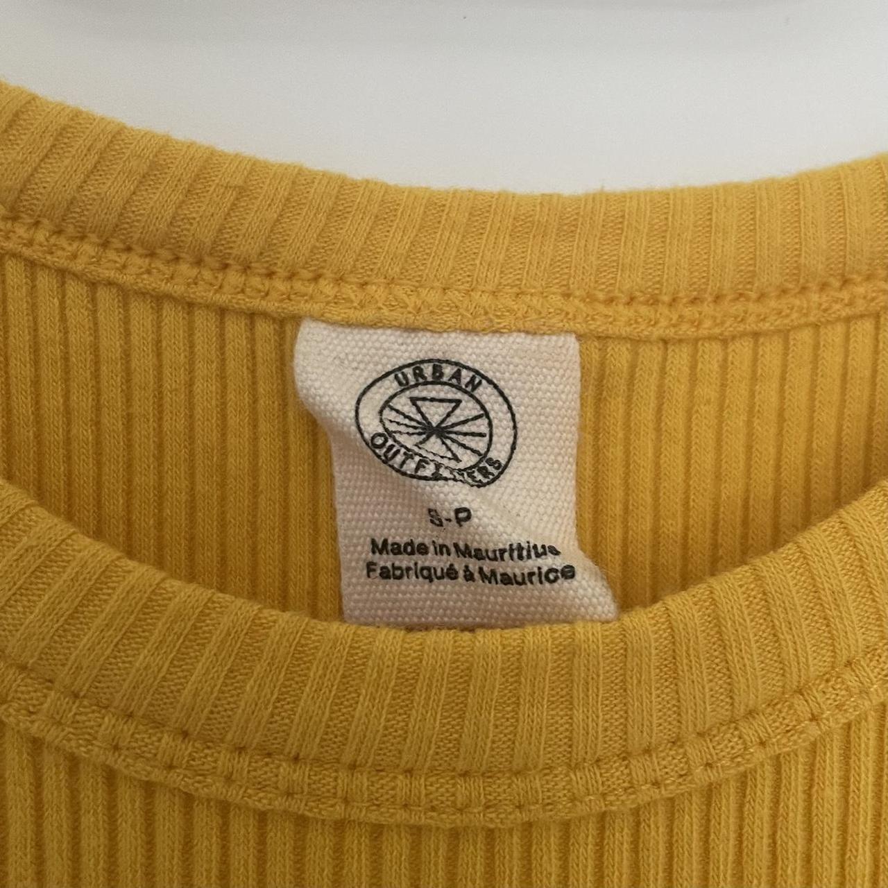 yellow ribbed crop top from urban outfitters Depop
