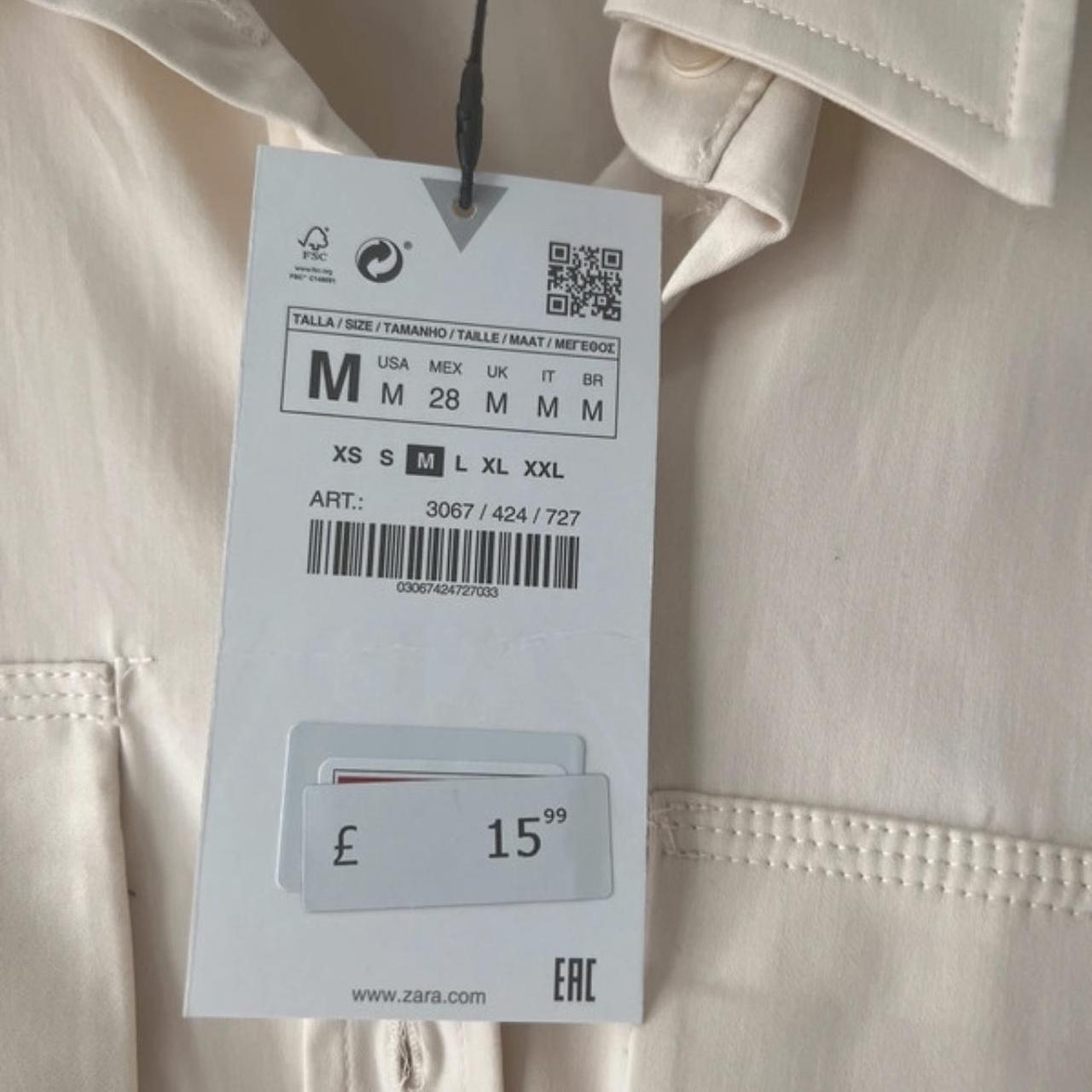 Zara cream shirt with pockets Brand new with tag... Depop