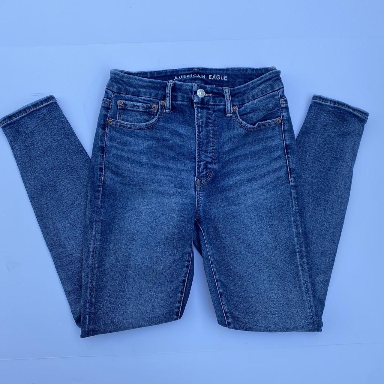 American Eagle The Lu(x)e mid wash skinny jeans... Depop