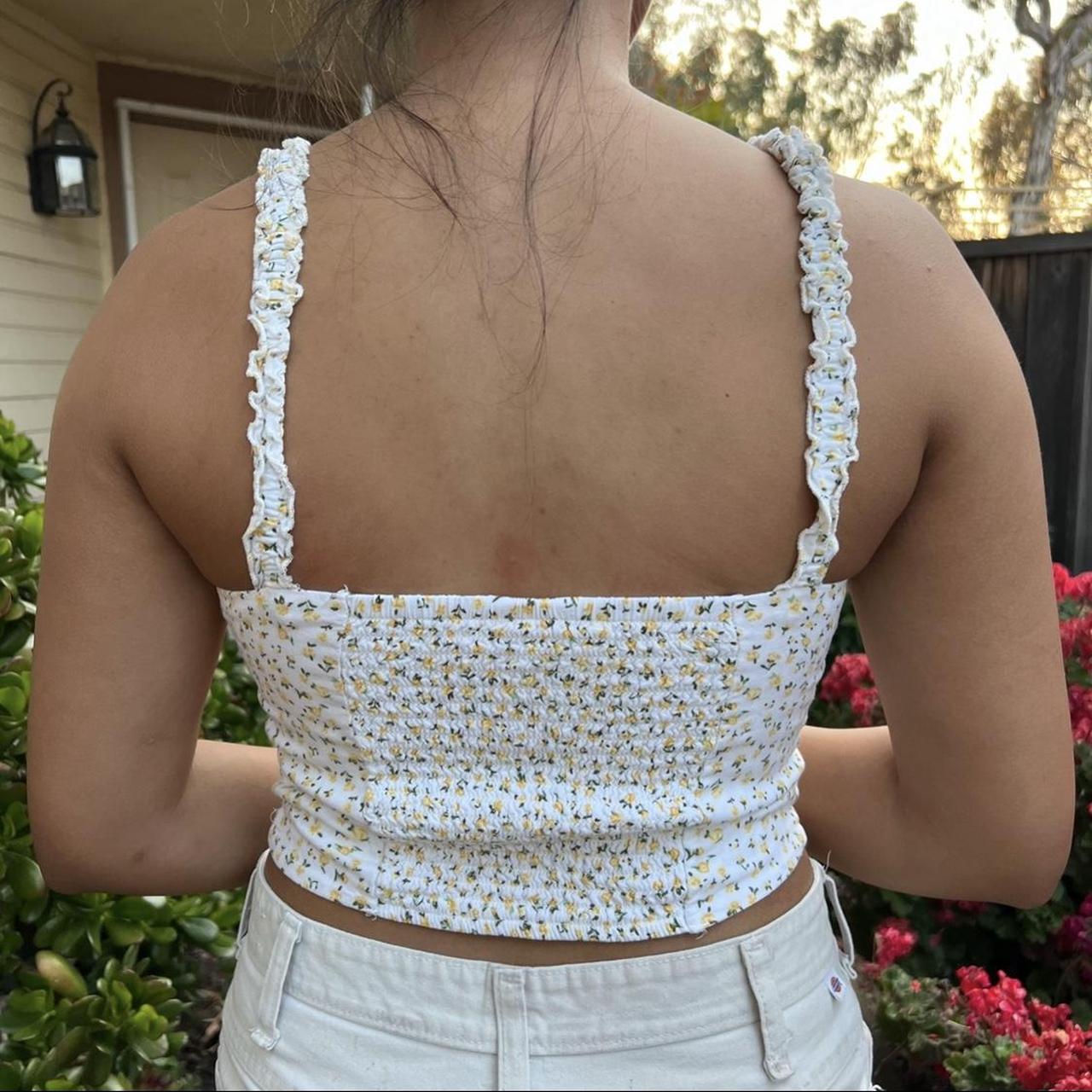 yellow floral tank top by pacsun 🌼 🌻 brand lottie... Depop