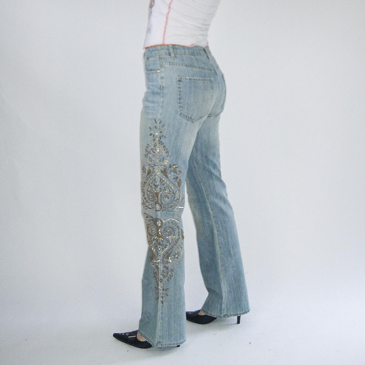 ESCADA Embroidered Light Wash Boot Cut buy Jeans size 8