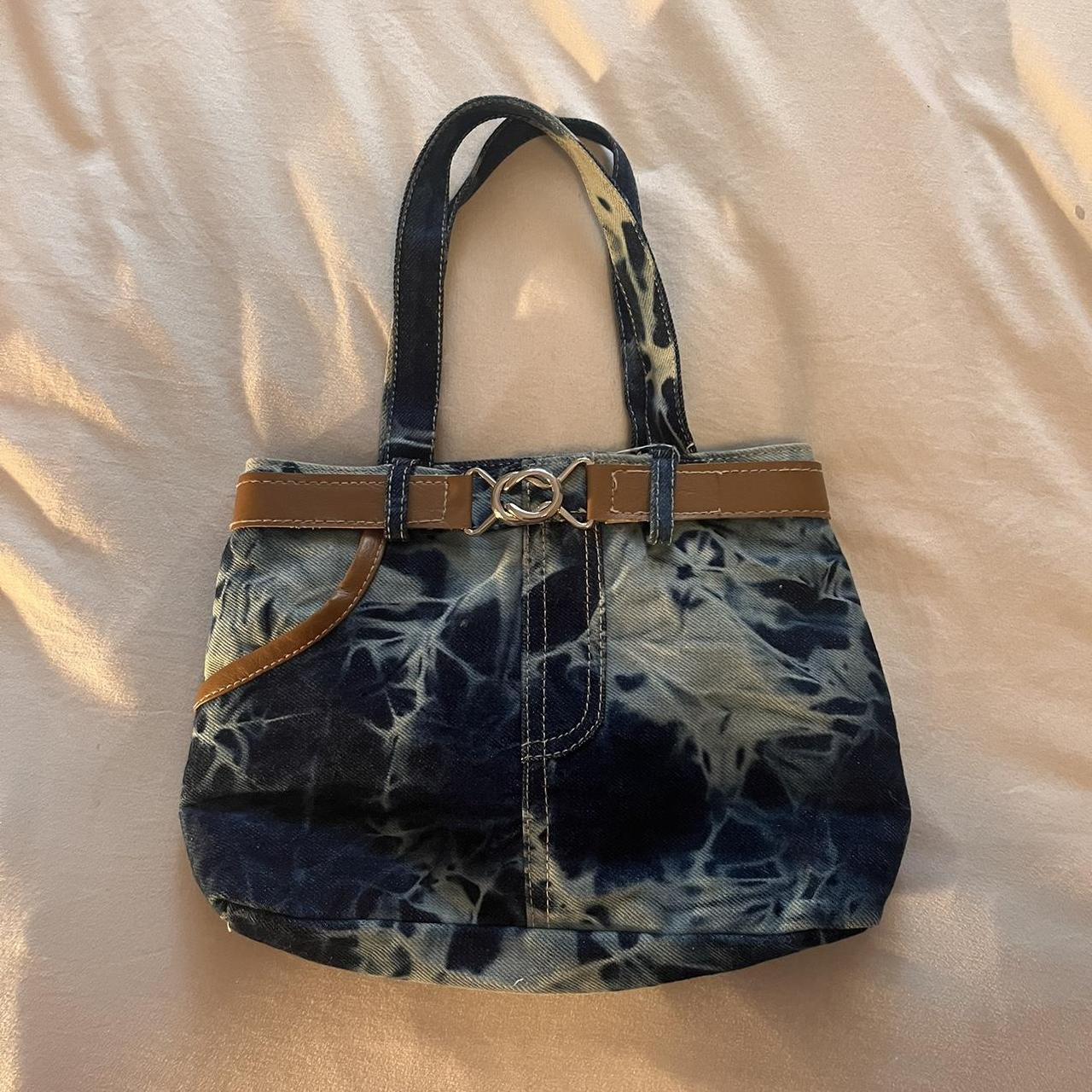 y2k denim acid wash purse🧋 💋 measures 11 x... Depop