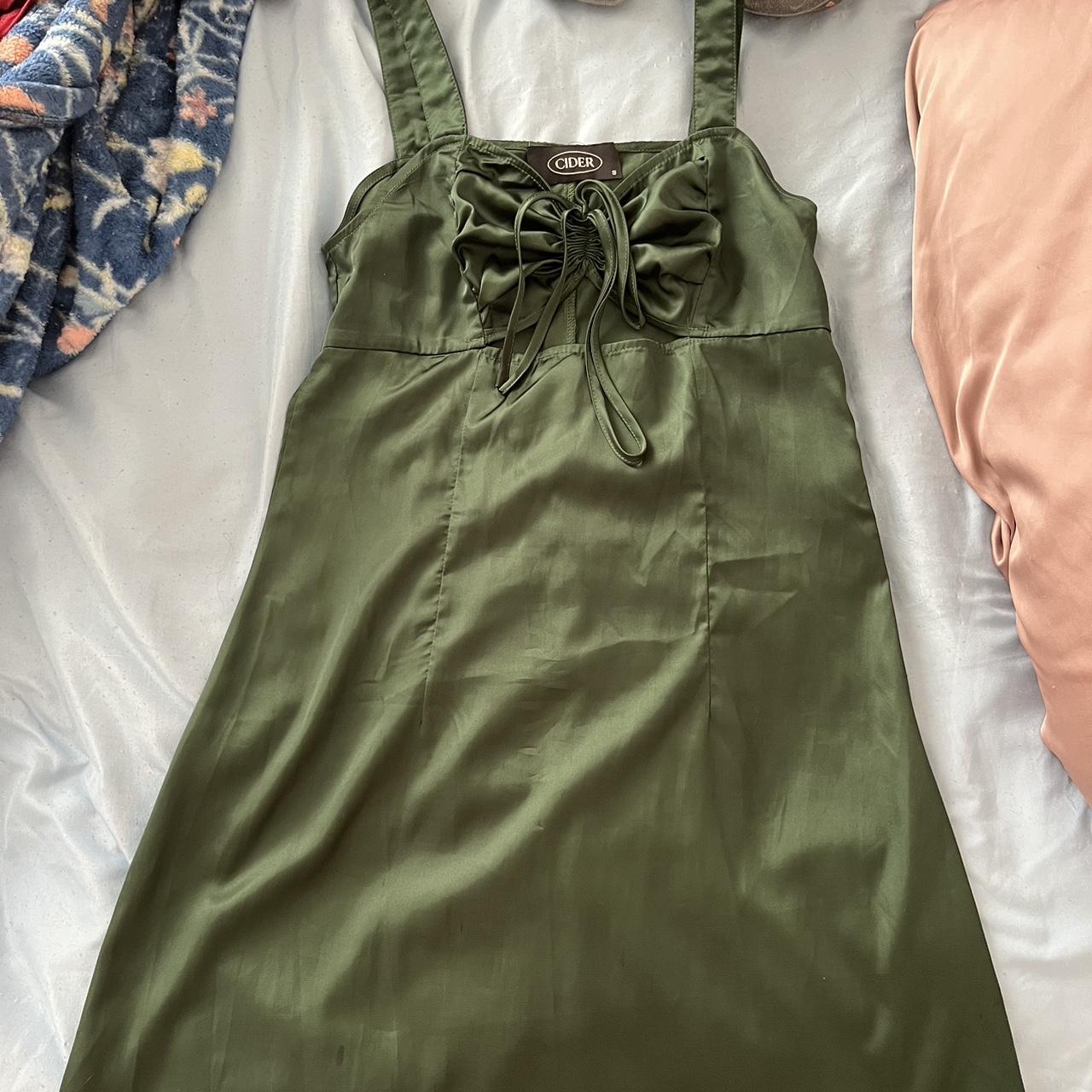 Cider Women's Green Dress Depop