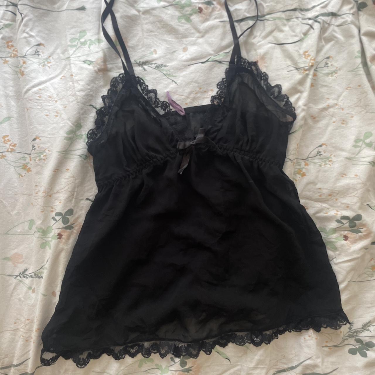 lace sheer top no size but would say best fits size... - Depop