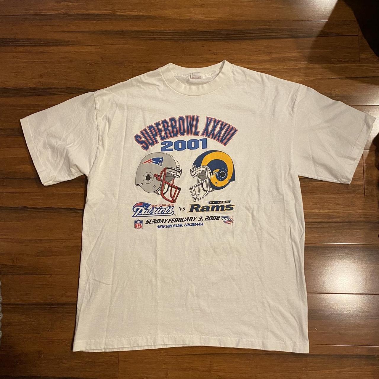 Vintage NFL (Lee) - St. Louis Rams Helmet T-Shirt 2001 Large