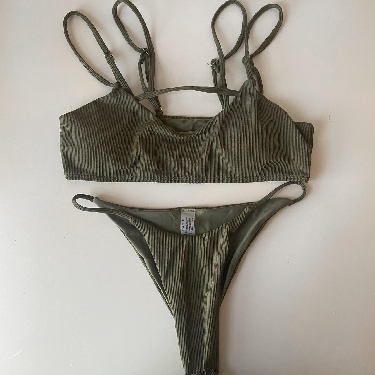 Womens Khaki And Green Bikinis And Tankini Sets Depop 2591