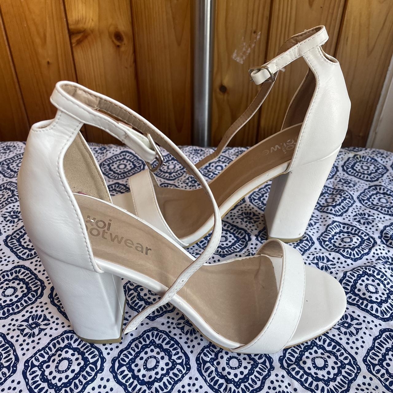 White KOI Footwear heels - Worn once - In good... - Depop