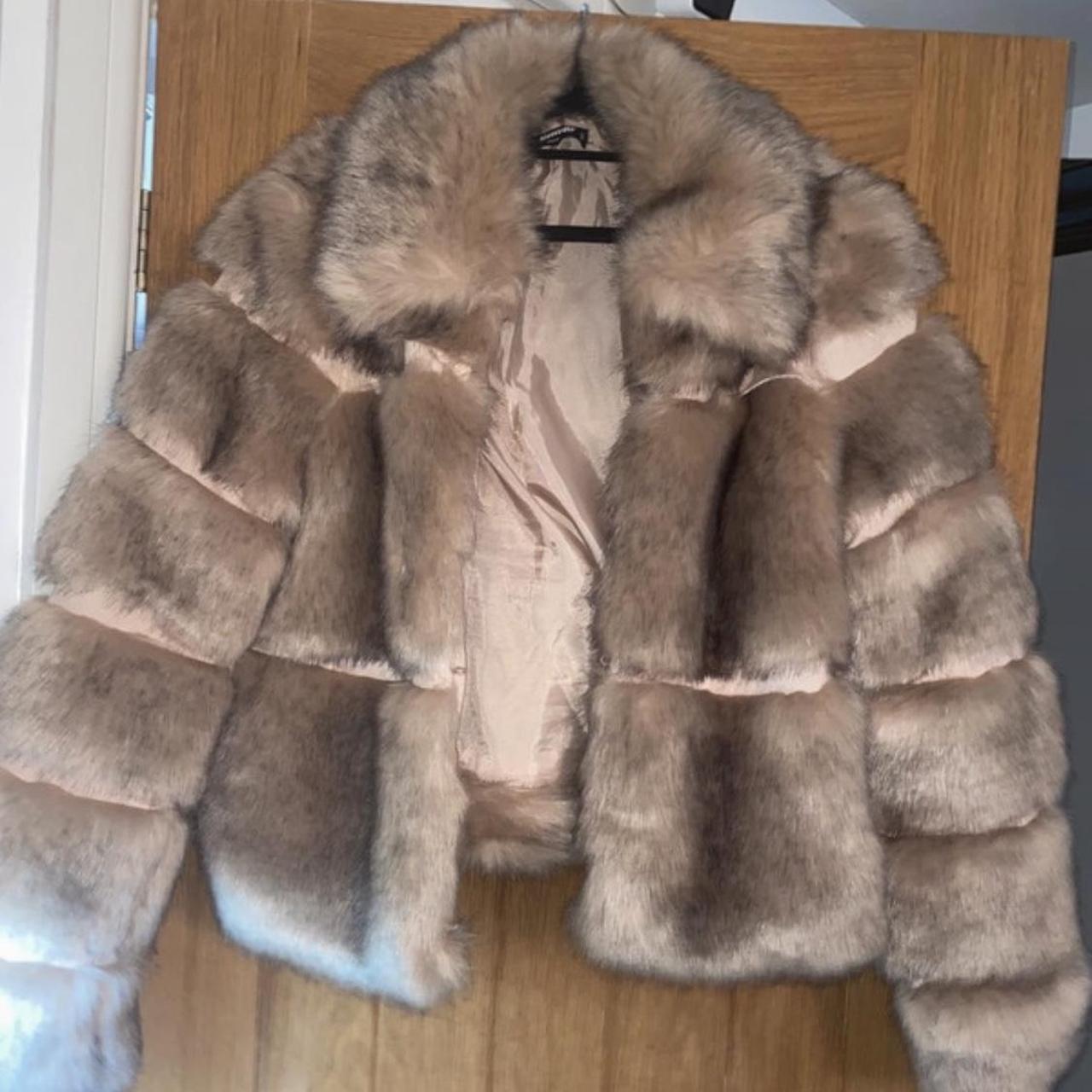 Missguided fur coat uk size 10 worn a few times... Depop