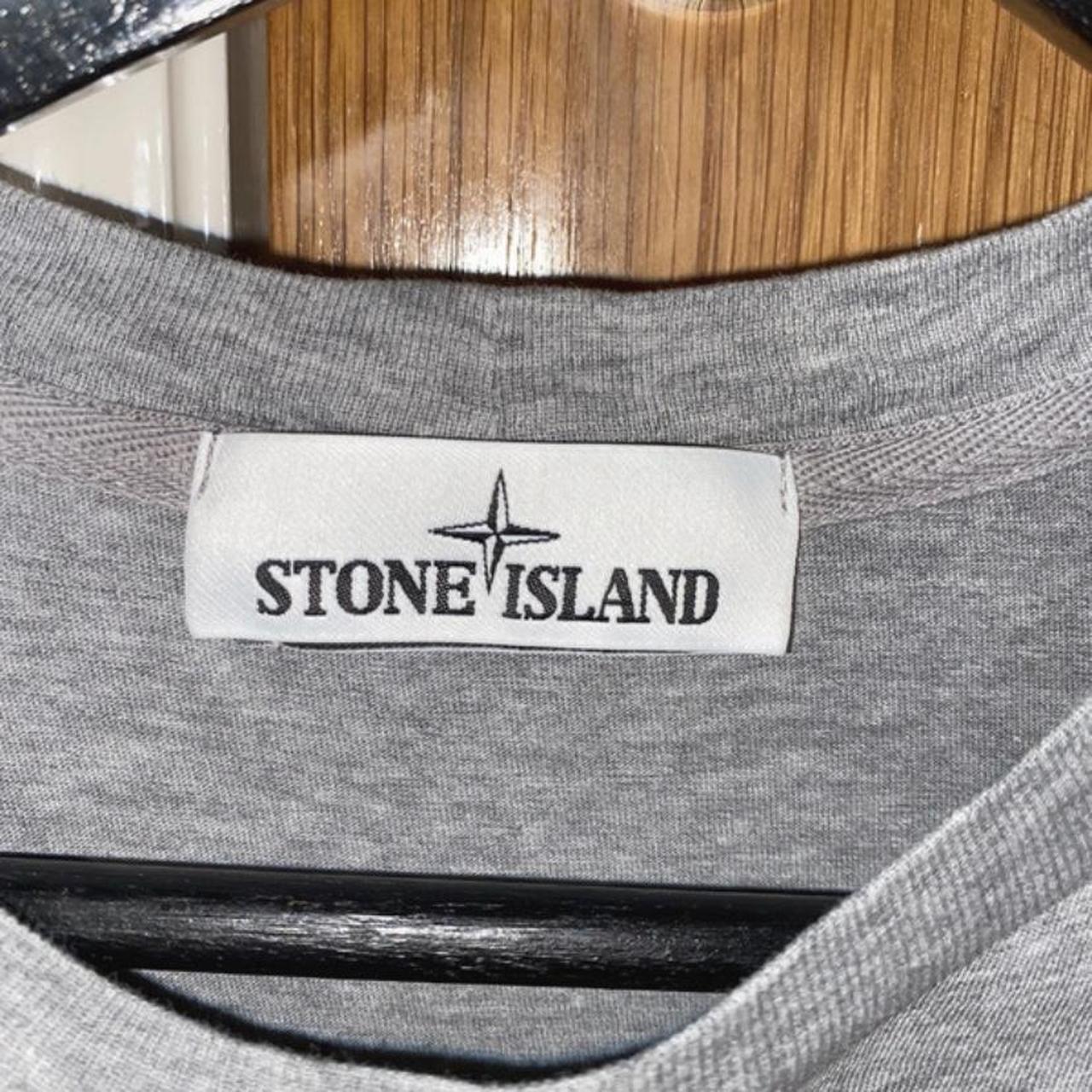 Stone Island Women's Grey T-shirt | Depop