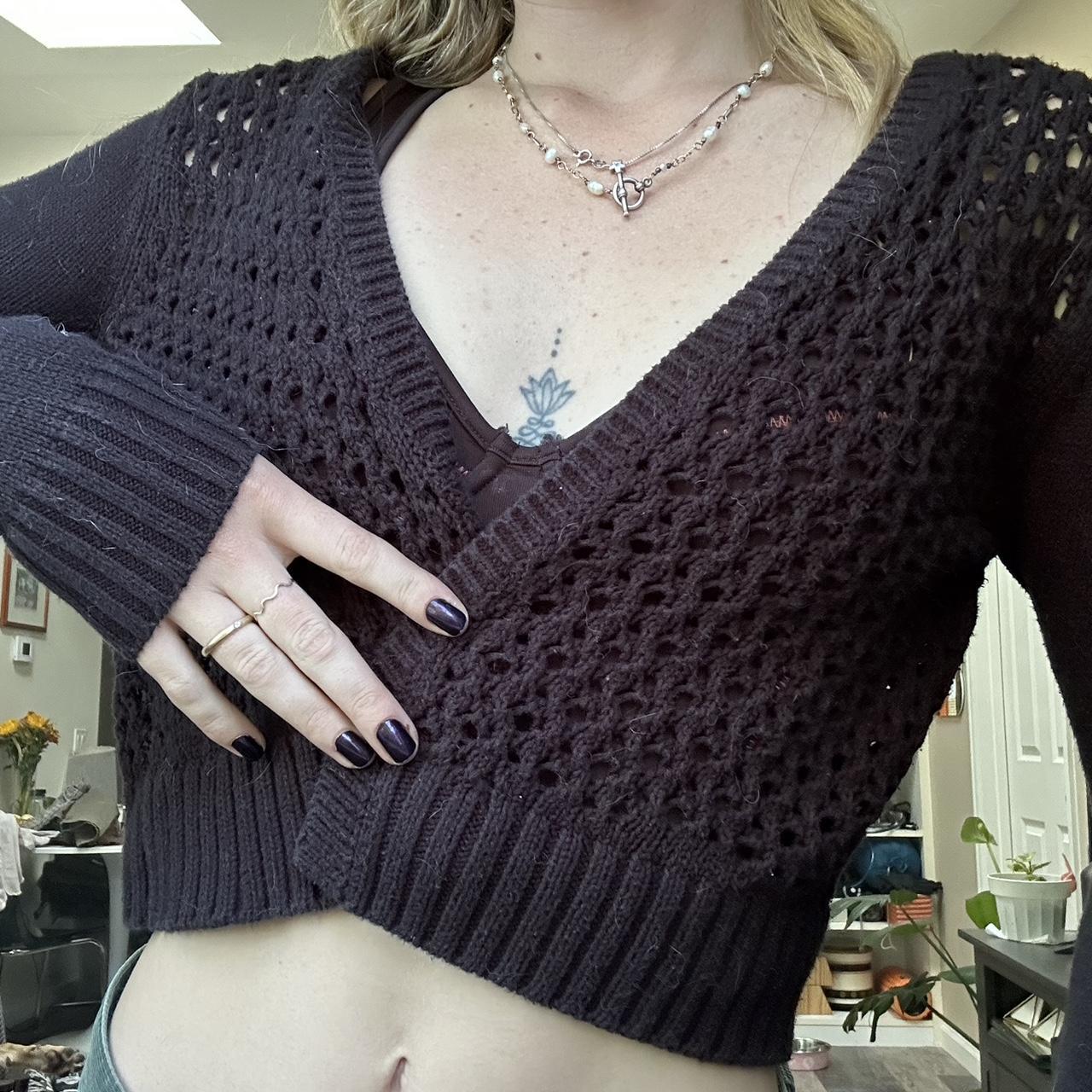 Crochet cropped sweater, Super cute number to layer...