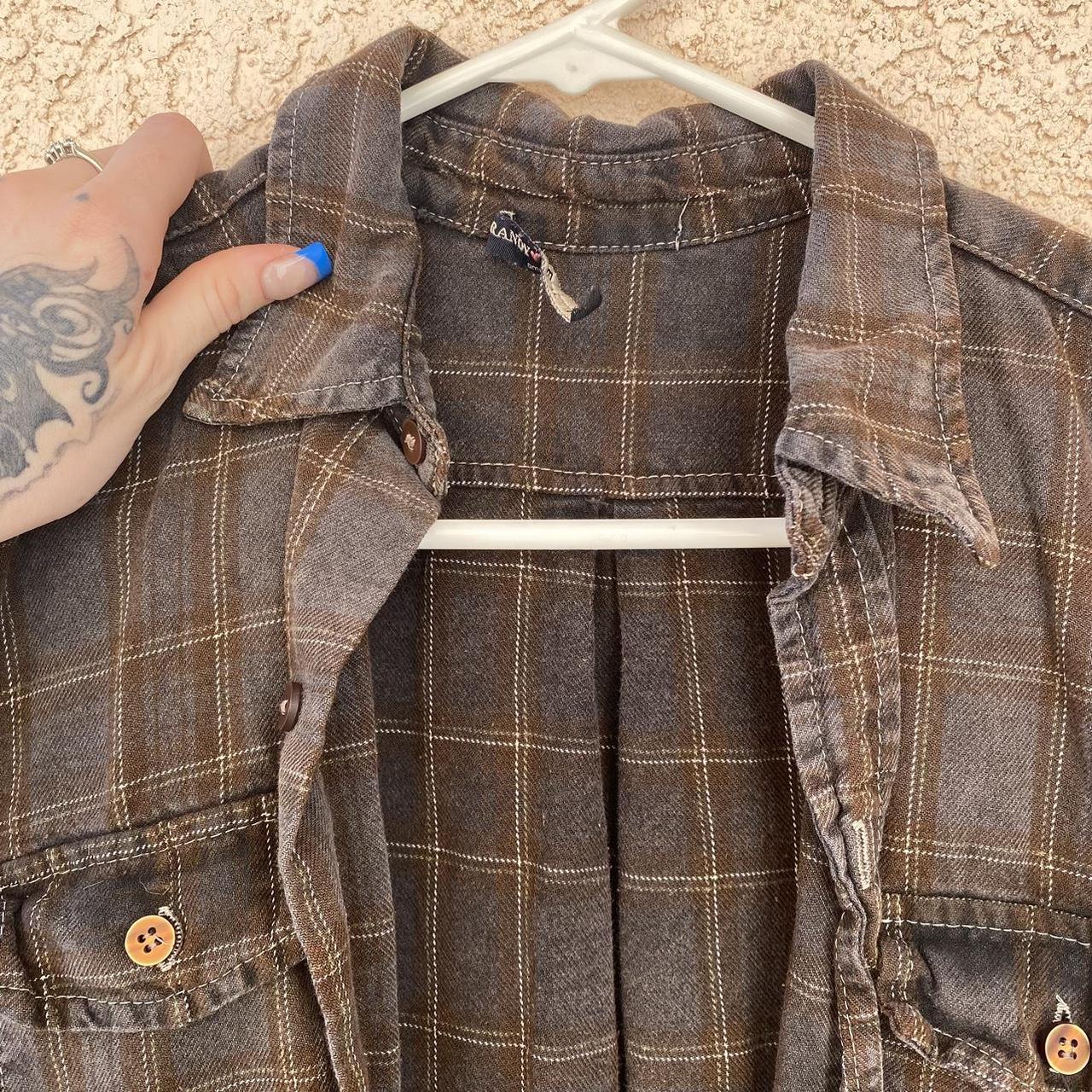 Brandy Melville Women's Brown and Tan Top Depop