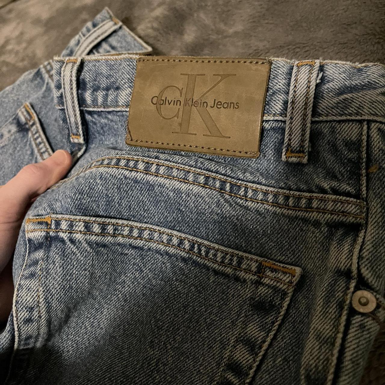 Calvin Klein Jeans Men's Blue and Navy Jeans Depop