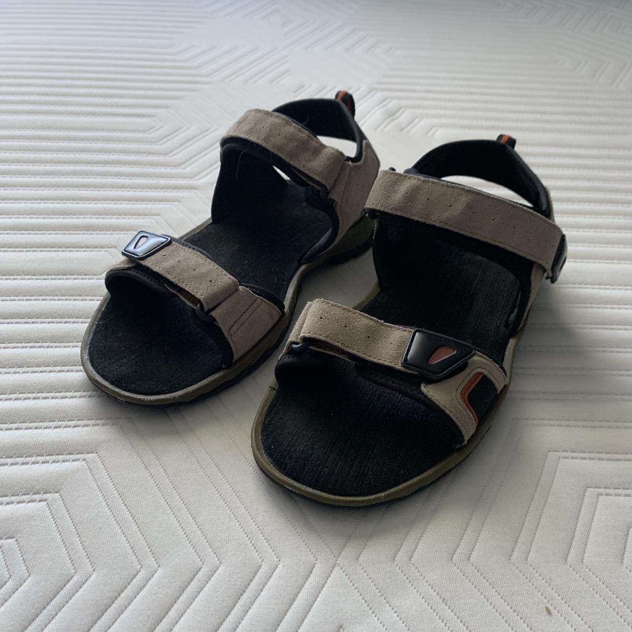 Men's Brown and Black Sandals | Depop