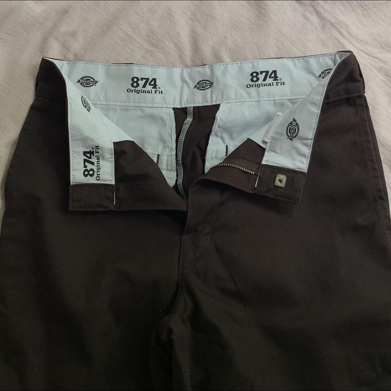 Chocolate brown 874 original fit dickies! only worn... - Depop