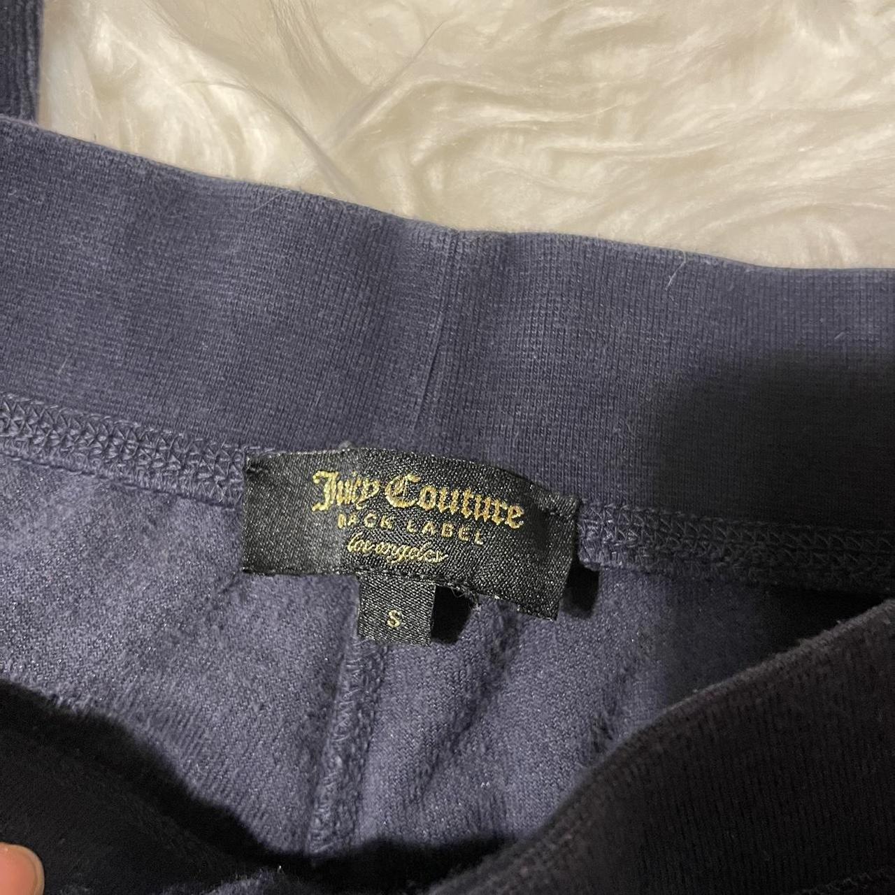 Y2K Juicy couture navy label velour track... - Depop