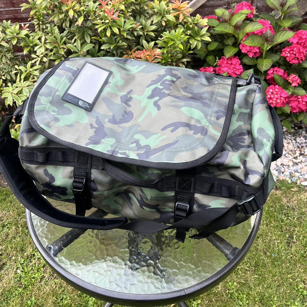 North face clearance camo duffel bag